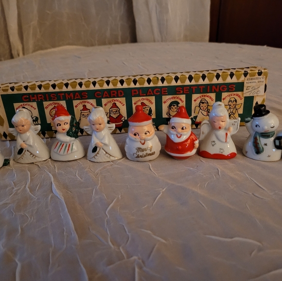 Vintage Japan Commodore Original Christmas Card Place Settings Complete No. 1100 - Picture 8 of 11